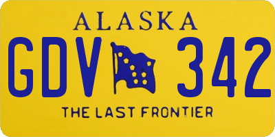 AK license plate GDV342