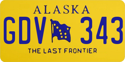AK license plate GDV343