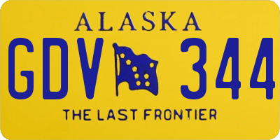 AK license plate GDV344