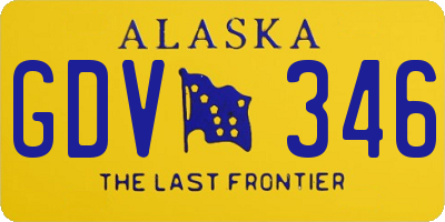 AK license plate GDV346