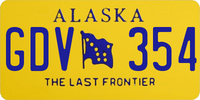 AK license plate GDV354