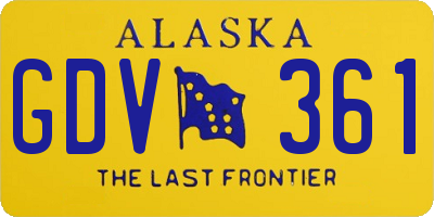 AK license plate GDV361