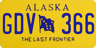 AK license plate GDV366