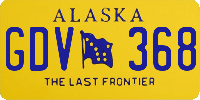 AK license plate GDV368
