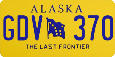 AK license plate GDV370