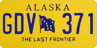 AK license plate GDV371