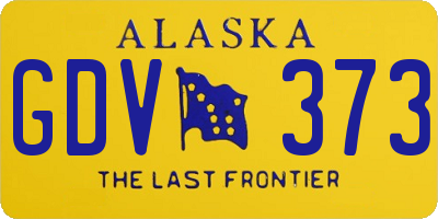 AK license plate GDV373