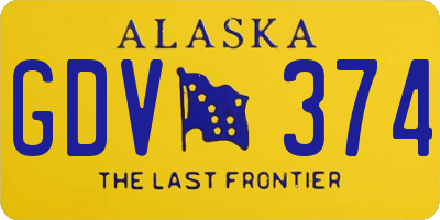 AK license plate GDV374