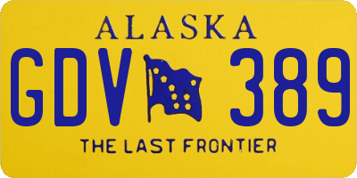 AK license plate GDV389