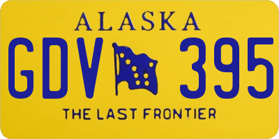 AK license plate GDV395