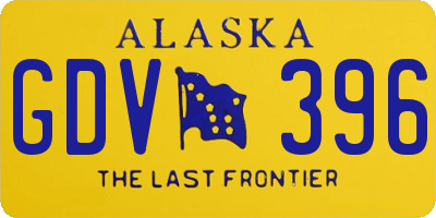 AK license plate GDV396