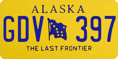 AK license plate GDV397