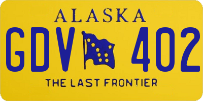 AK license plate GDV402
