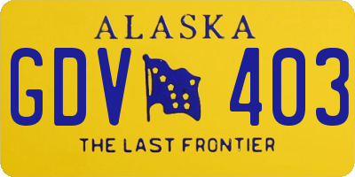AK license plate GDV403