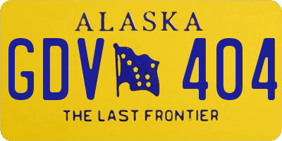 AK license plate GDV404
