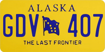 AK license plate GDV407