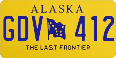 AK license plate GDV412