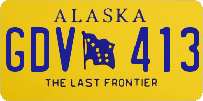 AK license plate GDV413