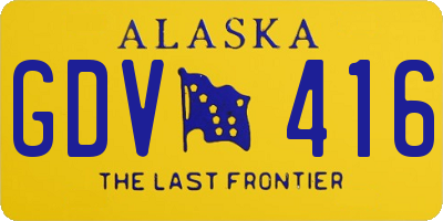 AK license plate GDV416