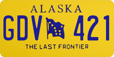 AK license plate GDV421