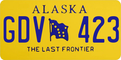 AK license plate GDV423