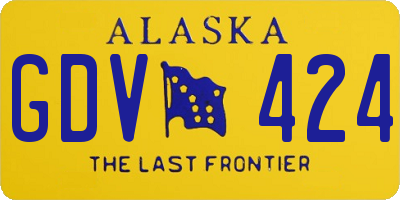 AK license plate GDV424