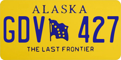 AK license plate GDV427