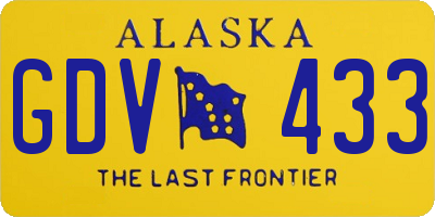 AK license plate GDV433