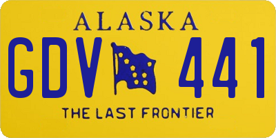 AK license plate GDV441