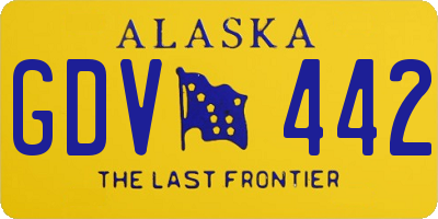 AK license plate GDV442