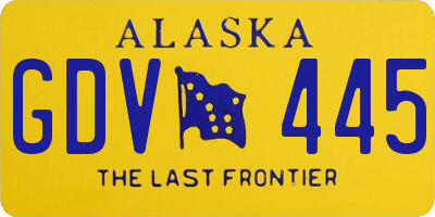 AK license plate GDV445