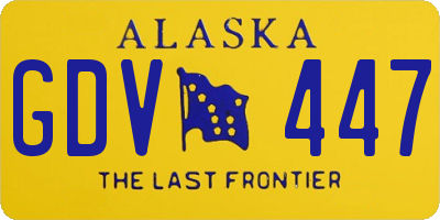 AK license plate GDV447