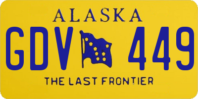 AK license plate GDV449