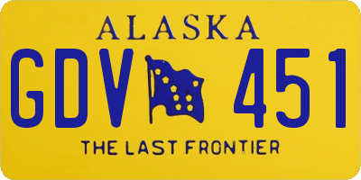 AK license plate GDV451