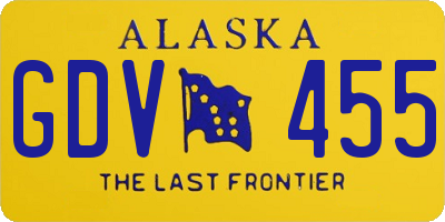 AK license plate GDV455