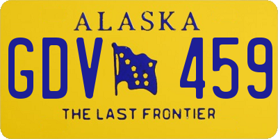 AK license plate GDV459