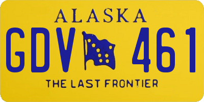 AK license plate GDV461