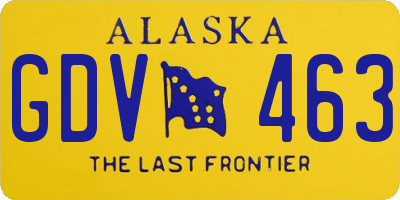AK license plate GDV463