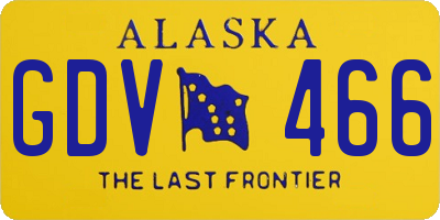 AK license plate GDV466