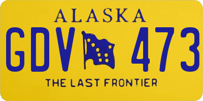 AK license plate GDV473