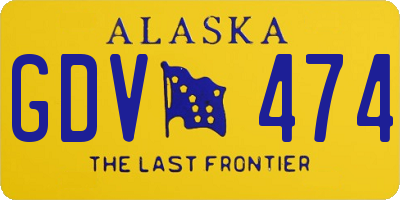 AK license plate GDV474
