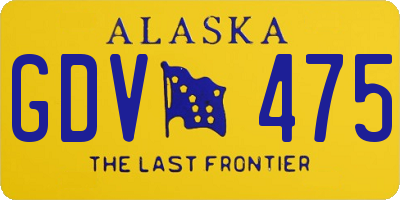 AK license plate GDV475