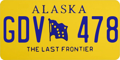 AK license plate GDV478