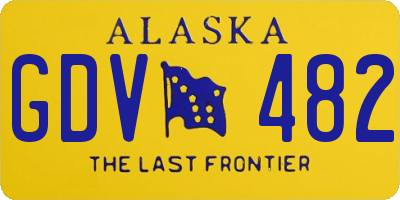 AK license plate GDV482