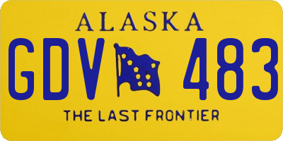 AK license plate GDV483