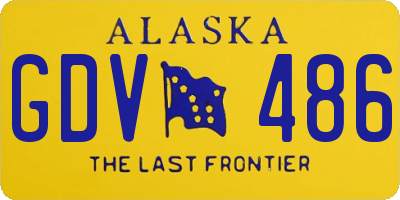 AK license plate GDV486