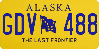 AK license plate GDV488