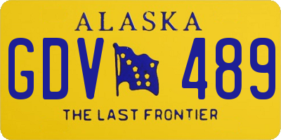AK license plate GDV489