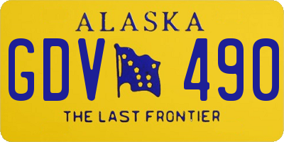 AK license plate GDV490