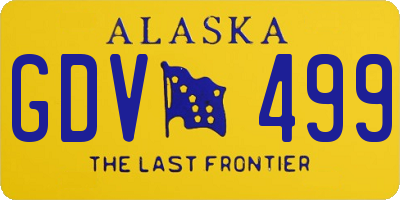 AK license plate GDV499